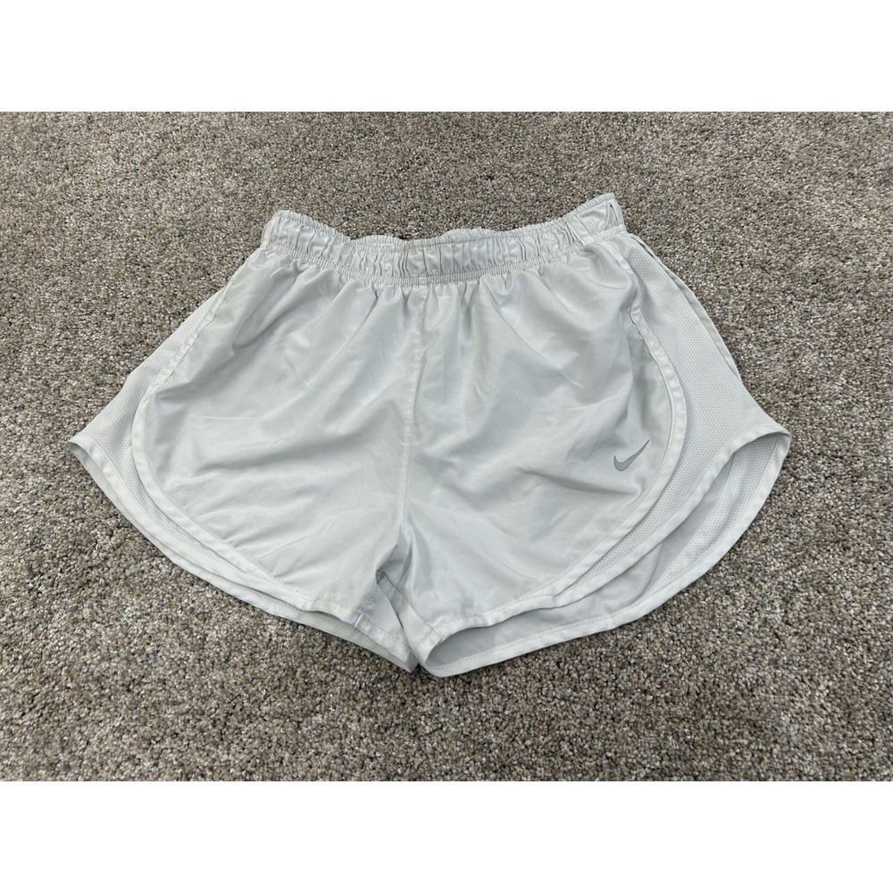 Nike Athletic Running Training Shorts Dri-Fit Womens Size Medium White